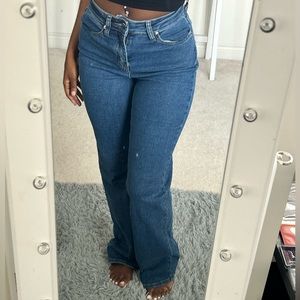 FASHION NOVA WIDE LEG DARK WASH DENIM!!